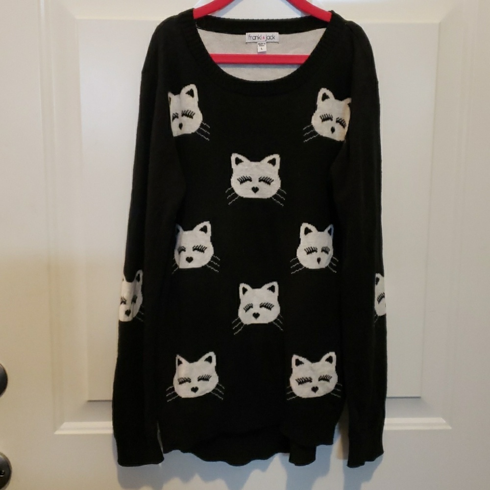 😻Girls Franki & Jack Cat Sweater szL (10/12)😻